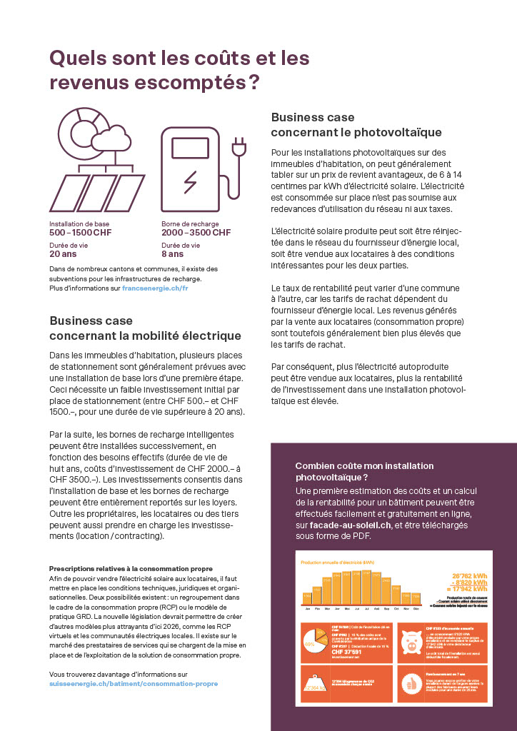 Fiche d'information: Mobilité électrique et photovoltaïque dans les immeubles locatifs (téléchargement) - Image 3