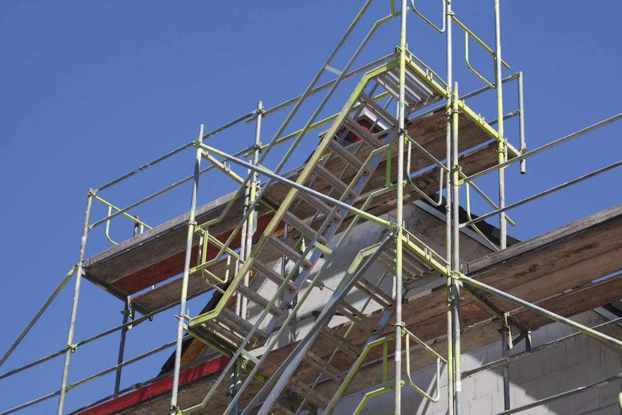 Baustelle, Neubau, Dachstuhl